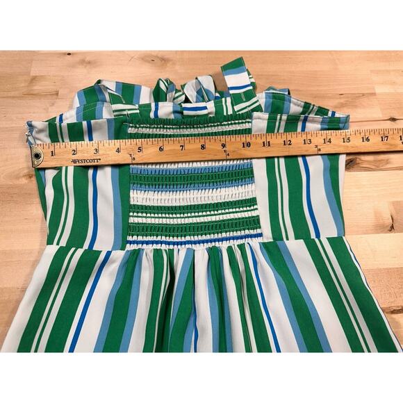 A New Day Women's Striped Sweetheart Neckline Jumpsuit Wide Leg Small - Picture 6 of 10